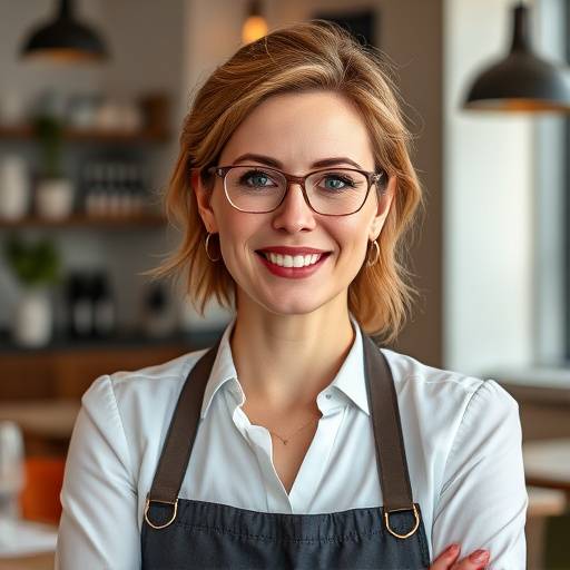 Portrait von Anna Müller, der Geschäftsführerin des Restaurants