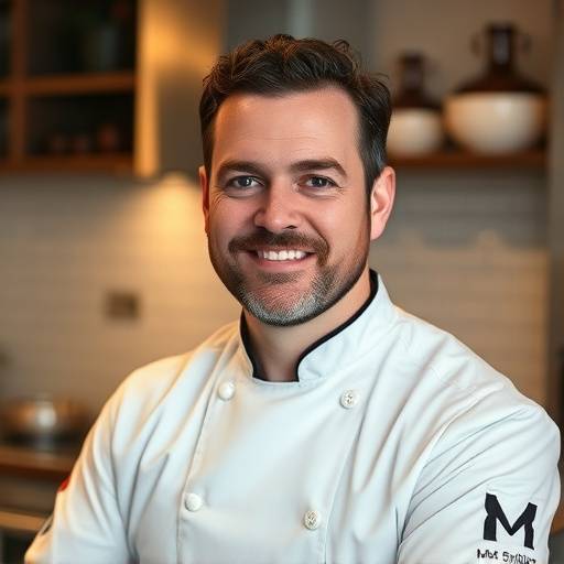 Portrait von Max Schmidt, dem Küchenchef des Restaurants