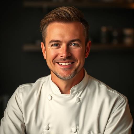 Porträt von Max Schmidt, Küchenchef des Goldenen Hirsch